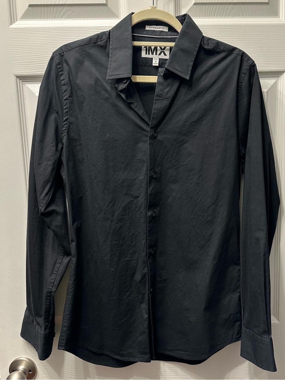 Express Men’s Black Long-Sleeve Dress Shirt